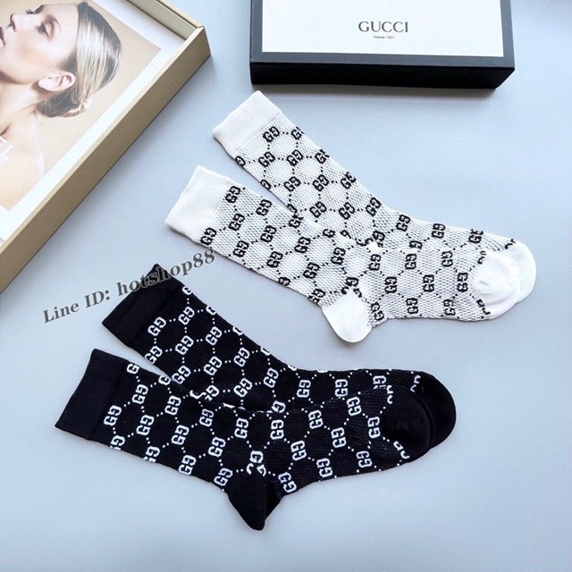 gucci古奇專櫃爆款GG系列男女款網紗絲襪中筒襪 mmyj1812